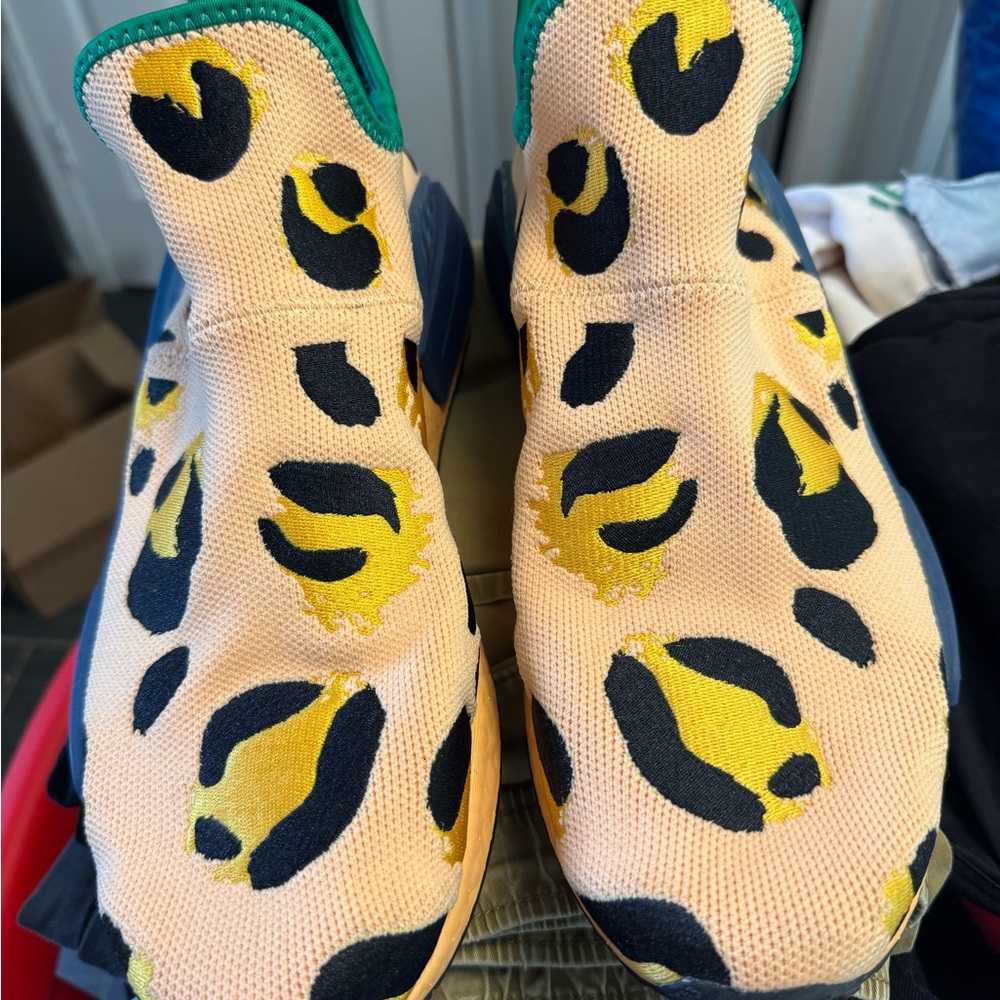 adidas Mens Yellow and Black adidas Pharrell NMD Leopard Sneakers 12